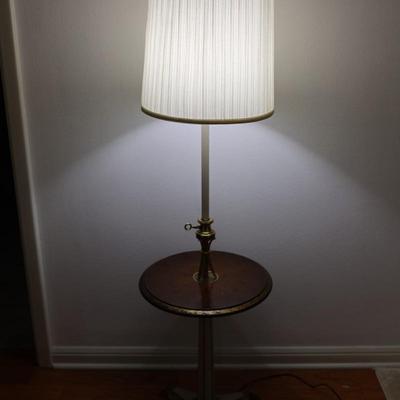 STIFFEL Vintage Brass Floor Lamp with Center Table