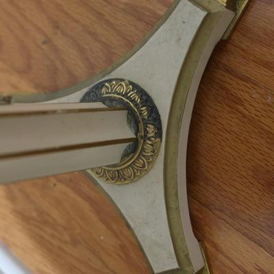 STIFFEL Vintage Brass Floor Lamp with Center Table