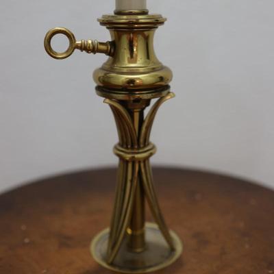 STIFFEL Vintage Brass Floor Lamp with Center Table
