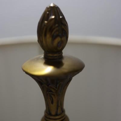 STIFFEL Vintage Brass Floor Lamp with Center Table
