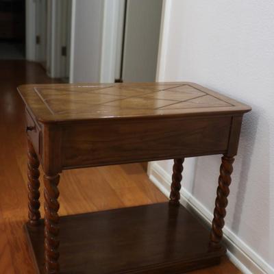 DAVIS Barley Twist Single Drawer End Table