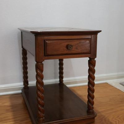 DAVIS Barley Twist Single Drawer End Table
