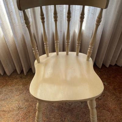 Cream wood chair