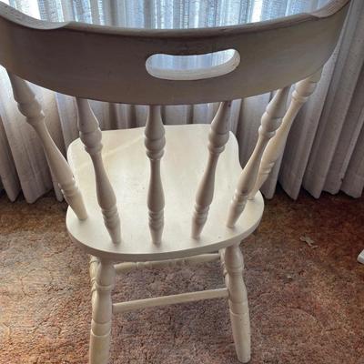 Cream wood chair