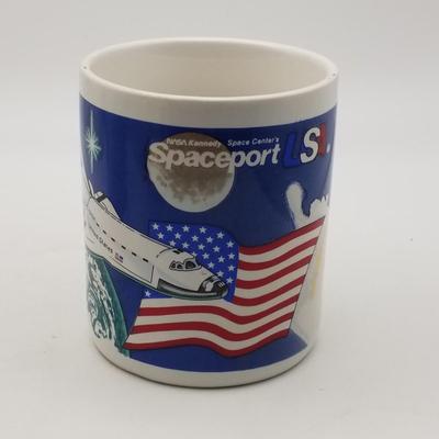 Set of 6 Vintage Mugs Roadway USA McDonald's 1984 Olympics Austin Car Andy Made In England Gary NASA Kennedy Spaceport Space Center...
