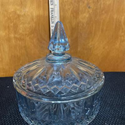 Cool blue Indiana glass candy dish