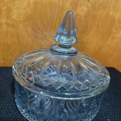 Cool blue Indiana glass candy dish