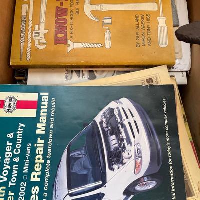 Box of manuals and how to