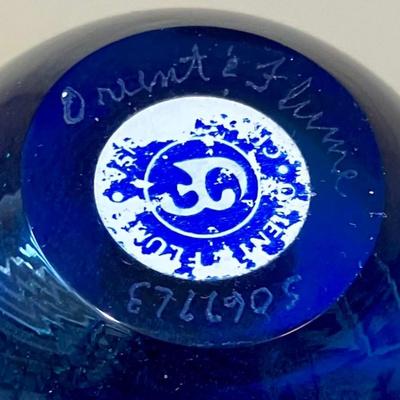 Orient & Flume Blue Apple Paperweight With Box