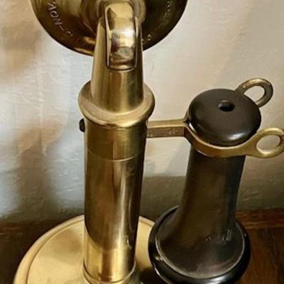 Antique Kellogg Brass Telephone