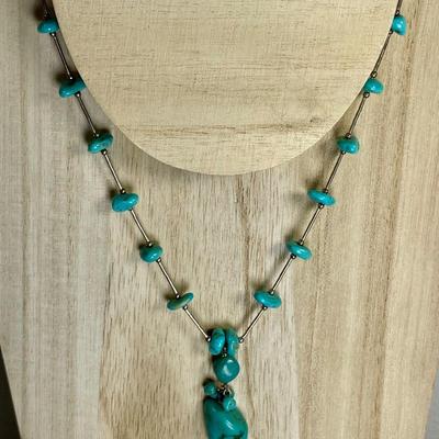 Sterling Silver and Turquoise Necklace