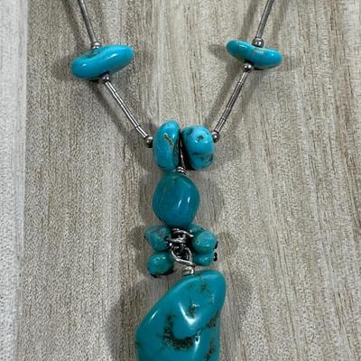Sterling Silver and Turquoise Necklace