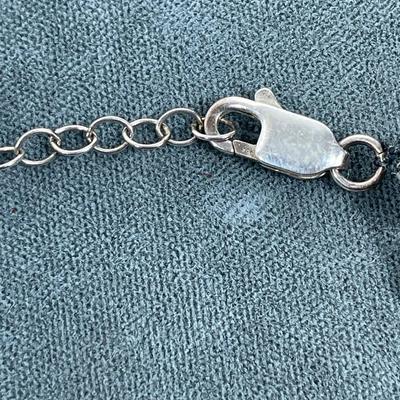 Grey Pearl and Sterling silver Y Necklace