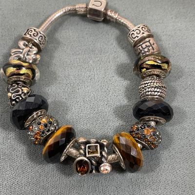 Chamilia Sterling Silver Bracelet and Bead Charms