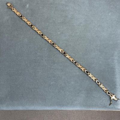 Gold over Sterling silver gemstone Bracelet