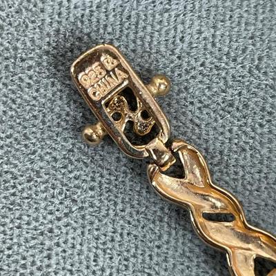 Gold over Sterling silver gemstone Bracelet