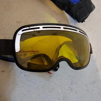 Vintage Bausch & Lomb Ski Goggles - North face Jacket, winter wear and Ski poles