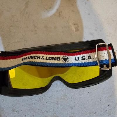 Vintage Bausch & Lomb Ski Goggles - North face Jacket, winter wear and Ski poles