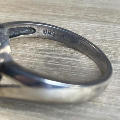 Onyx Sterling silver Ring 9.5