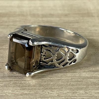 Smoky Quartz Sterling silver Ring 8
