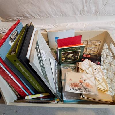 Large amount of Office supplies - small file cabinet - metal storage box - and small office tools