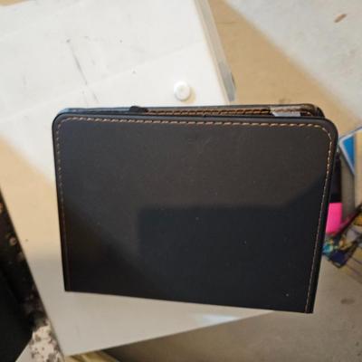 Large amount of Office supplies - small file cabinet - metal storage box - and small office tools