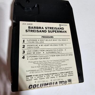 7 near mint 8 track cassettes - Johnny Cash -Streisand Superman - Erine Ford and more