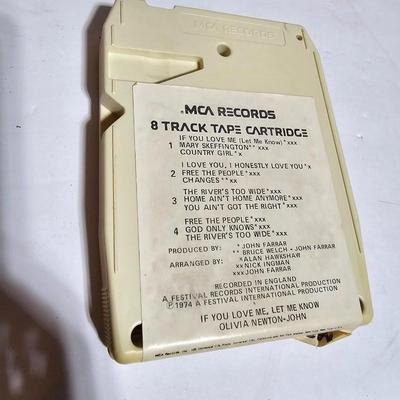 7 near mint 8 track cassettes - Barry Manilow - Barbara Butterfly - Olivia Newton John and more!