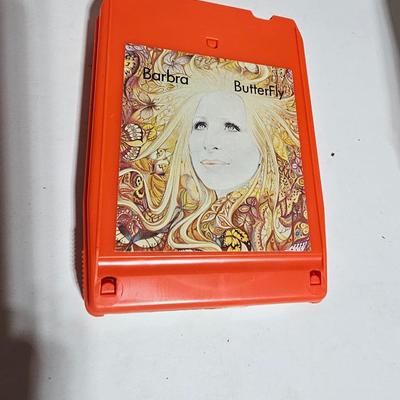 7 near mint 8 track cassettes - Barry Manilow - Barbara Butterfly - Olivia Newton John and more!