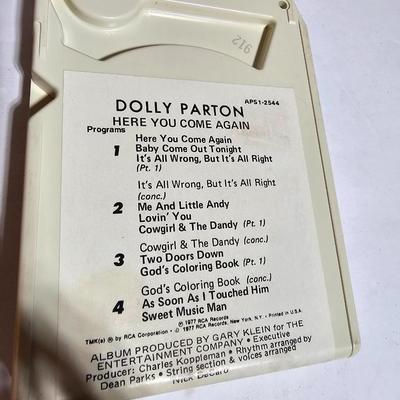 7 8 track cassettes - near mint condition - Dolly Pardon - Elvis - Burl Ives and more