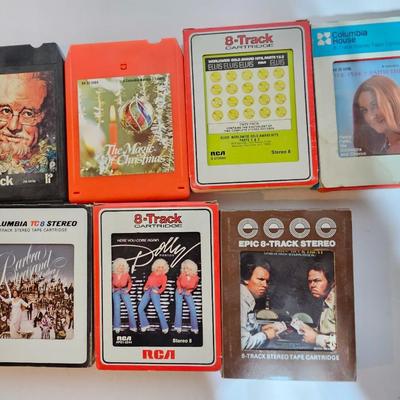 7 8 track cassettes - near mint condition - Dolly Pardon - Elvis - Burl Ives and more