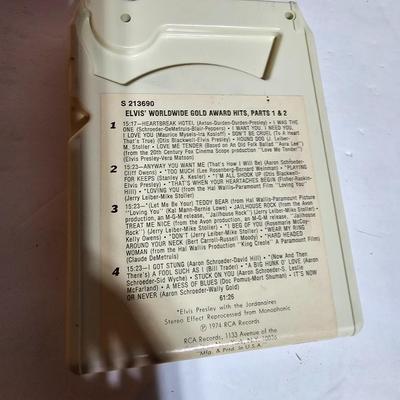 7 8 track cassettes - near mint condition - Dolly Pardon - Elvis - Burl Ives and more
