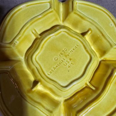 George Foreman Lean Green grilling machine with 1970 Las Angeles Potteries divided serving dish 4/5