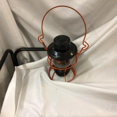 Sale Photo Thumbnail #283: This is a Dressler from Arlington NJ.  It looks like a RR (No Markings) lantern.  Has been painted black and Orange