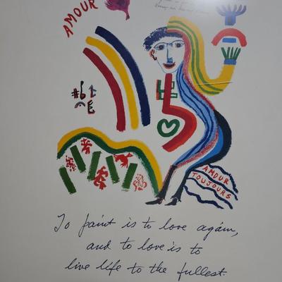 Framed poster The Henry Miller Centennial Retrospective To paint is to love again, and to love is to live life to the fullest.