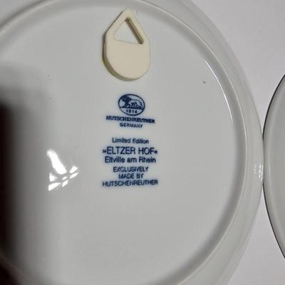 Two Hutschenreuther Germany Limited edition Eltviller Weinacht plates - 1987 & 1988
