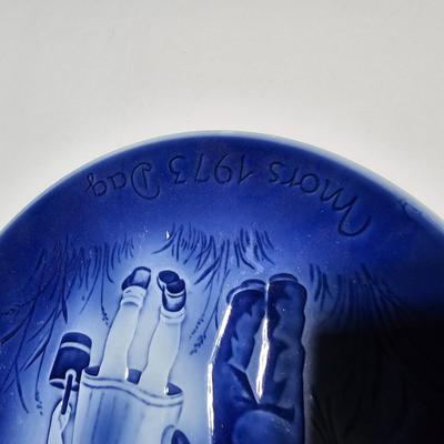 Two Desiree Denmark old Copenhagen Blue Mother's Day collectible plates - 1972 & 1973