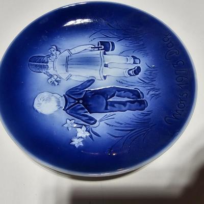 Two Desiree Denmark old Copenhagen Blue Mother's Day collectible plates - 1972 & 1973