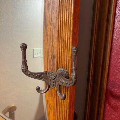 Antique Oak Hall tree