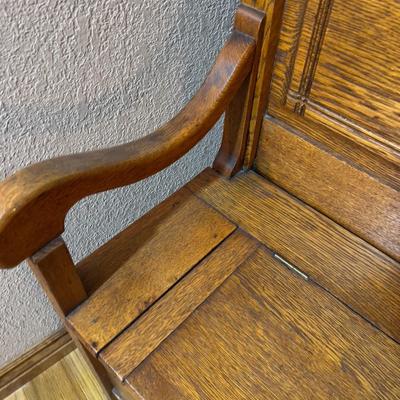 Antique Oak Hall tree