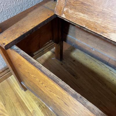 Antique Oak Hall tree