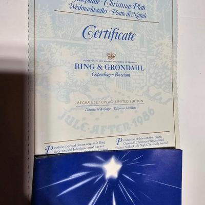 1984 -1987 Bing & Grondahl Copenhagen Porcelain Christmas Plate