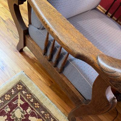 Antique Oak Griffen Head Morris Chair