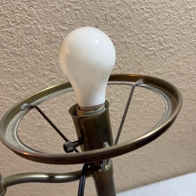 2 Brass Electric Hurricane Lamps