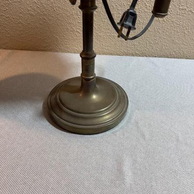 2 Brass Electric Hurricane Lamps