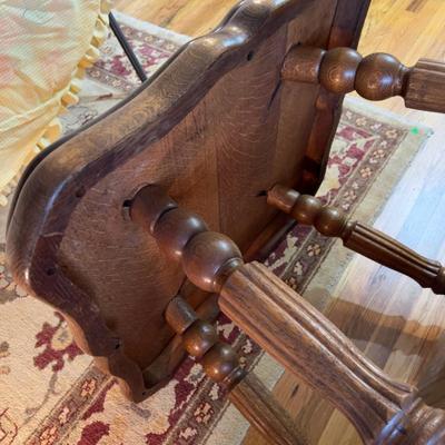 Antique Oak Ball and Claw Occasional Table