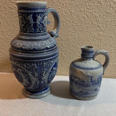 German or Dutch Stoneware Pitchers