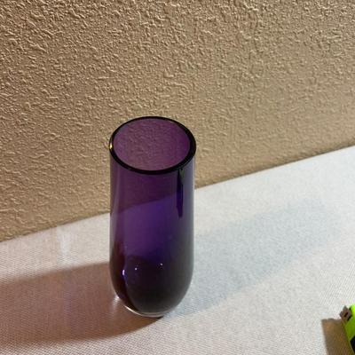 Fabulous Hand Blown Purple Glass Vase KOSTABODA