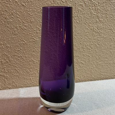 Fabulous Hand Blown Purple Glass Vase KOSTABODA