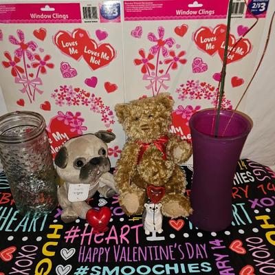 Happy Valentines Day Sweethearts! Wonderful home decor with plush gifts and vases for roses